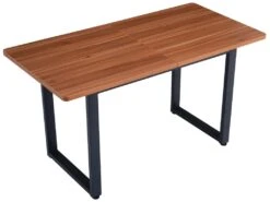 Table à Manger - Cadre En Acier - Style Industriel - Marron & Noir -Meubles Soldes Boutique table a manger 22040835