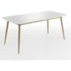 Bozen Table De Salle à Manger 90x180 Cm Blanc,miel. -Meubles Soldes Boutique table a manger 22115153