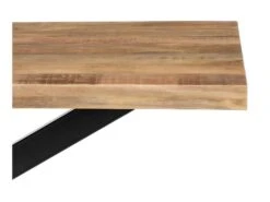 Table De Repas Rectangulaire 160 Cm Bois Brut/Noir - AMANDIA -Meubles Soldes Boutique table a manger 22397263
