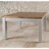 Table De Repas Carrée à Allonge Bois Massif Argent - GABRIEL 1 Table De Repas Carrée à Allonge Bois Massif Argent - GABRIEL -Meubles Soldes Boutique table a manger 22993195