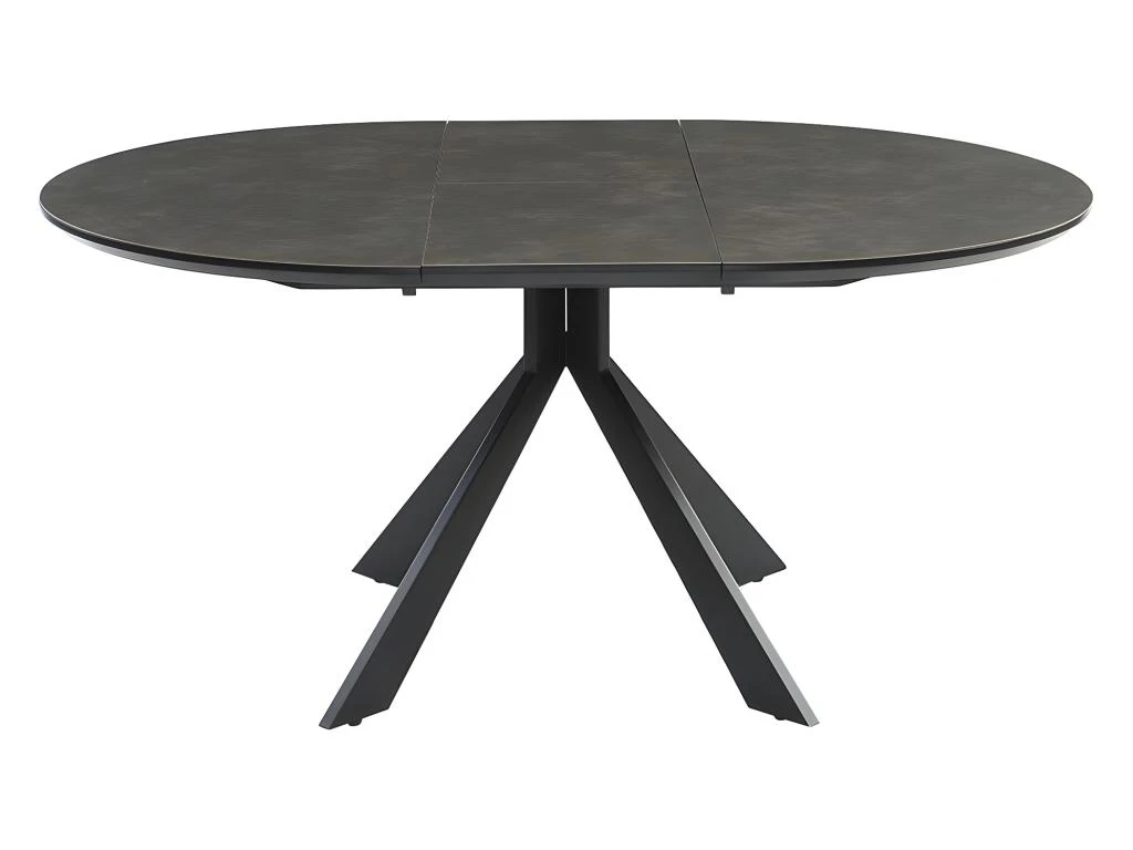 Table à Manger Extensible CLARA - 4 à 6 Couverts - Céramique & Métal - Anthracite 10 Table à Manger Extensible CLARA - 4 à 6 Couverts - Céramique & Métal - Anthracite – Image 8