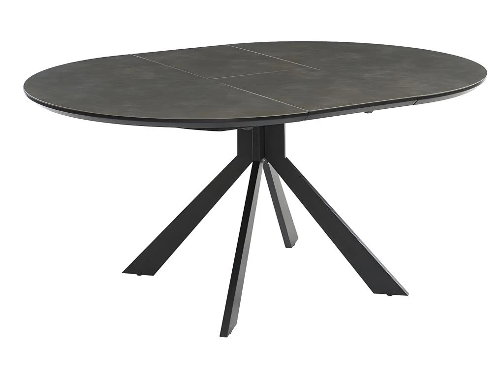 Table à Manger Extensible CLARA - 4 à 6 Couverts - Céramique & Métal - Anthracite 9 Table à Manger Extensible CLARA - 4 à 6 Couverts - Céramique & Métal - Anthracite – Image 7