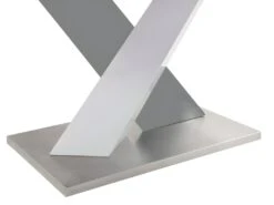 Table à Manger SALVA - 6 Couverts - MDF Laqué - Blanc Et Anthracite -Meubles Soldes Boutique table a manger 493039