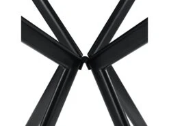 Table Salle à Manger Cuisine Pour 2 Personnes MDF Et Métal 60 Cm X 60 Cm Noir 03_0004116 -Meubles Soldes Boutique table a manger 8940131