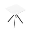 Table Salle à Manger Cuisine Pour 2 Personnes MDF Et Métal 60 Cm X 60 Cm Blanc 03_0004115 -Meubles Soldes Boutique table a manger 8944669