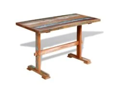 Table De Salon Salle à Manger Dîner Design Sur Pied Bois De Récupération Massif 120 Cm 0902272 -Meubles Soldes Boutique table a manger 8944869