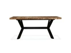 Table De Salon Salle à Manger Design Bois De Manguier Solide Et Acier 180 Cm 0902175 9 Table De Salon Salle à Manger Design Bois De Manguier Solide Et Acier 180 Cm 0902175 -Meubles Soldes Boutique table a manger 8944997