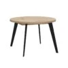 Table Ronde Extensible 110/155 Cm Decor Bois - Pieds Métal - VANESSA