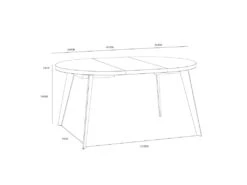 Table Ronde Extensible 110/155 Cm Decor Bois - Pieds Métal - VANESSA 10 Table Ronde Extensible 110/155 Cm Decor Bois - Pieds Métal - VANESSA -Meubles Soldes Boutique table a manger 9177627