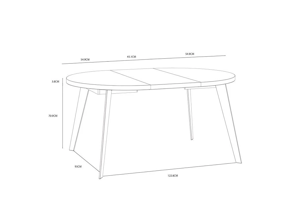 Table Ronde Extensible 110/155 Cm Decor Bois - Pieds Métal - VANESSA 6 Table Ronde Extensible 110/155 Cm Decor Bois - Pieds Métal - VANESSA – Image 4
