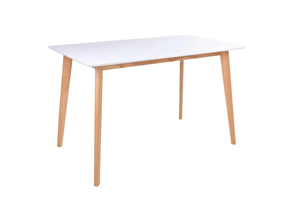 GRAM - Table Repas 120x70cm Naturelle Et Blanche 3 GRAM - Table Repas 120x70cm Naturelle Et Blanche