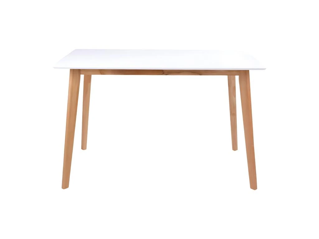 GRAM - Table Repas 120x70cm Naturelle Et Blanche 5 GRAM - Table Repas 120x70cm Naturelle Et Blanche – Image 3