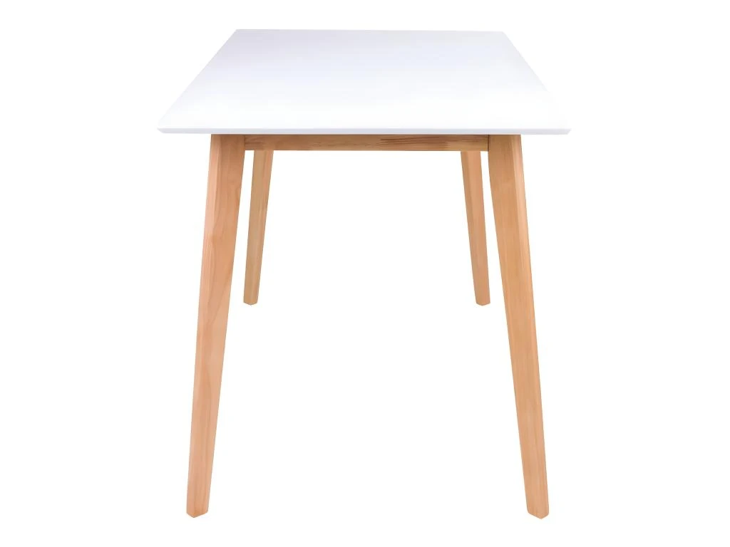 GRAM - Table Repas 120x70cm Naturelle Et Blanche 6 GRAM - Table Repas 120x70cm Naturelle Et Blanche – Image 4