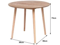 Table A Manger 4 Personnes En Pin Massif D90 -Meubles Soldes Boutique table a manger 9538175