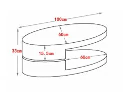 Table Basse Avec Plateau Pivotant - MDF - Naturel Et Blanc - VITALY -Meubles Soldes Boutique table basse 10727901