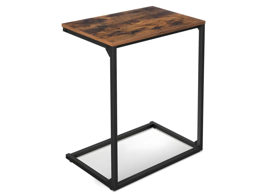 Table D'appoint Bout De Canapé Table De Chevet Table De Lit Pour Chambre Salon Structure Simple Stable Style Industriel 66 Cm Marron Rustique Et Noir 12_0002998 3 Table D'appoint Bout De Canapé Table De Chevet Table De Lit Pour Chambre Salon Structure Simple Stable Style Industriel 66 Cm Marron Rustique Et Noir 12_0002998