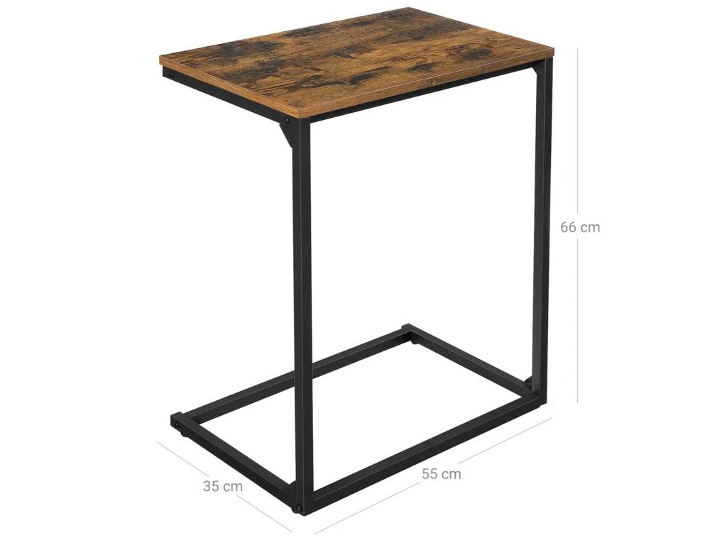 Table D'appoint Bout De Canapé Table De Chevet Table De Lit Pour Chambre Salon Structure Simple Stable Style Industriel 66 Cm Marron Rustique Et Noir 12_0002998 4 Table D'appoint Bout De Canapé Table De Chevet Table De Lit Pour Chambre Salon Structure Simple Stable Style Industriel 66 Cm Marron Rustique Et Noir 12_0002998 – Image 2
