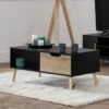 Table Basse Avec Tiroir Style Scandinave Noire FREJA - HAPPY GARDEN -Meubles Soldes Boutique table basse 10779747