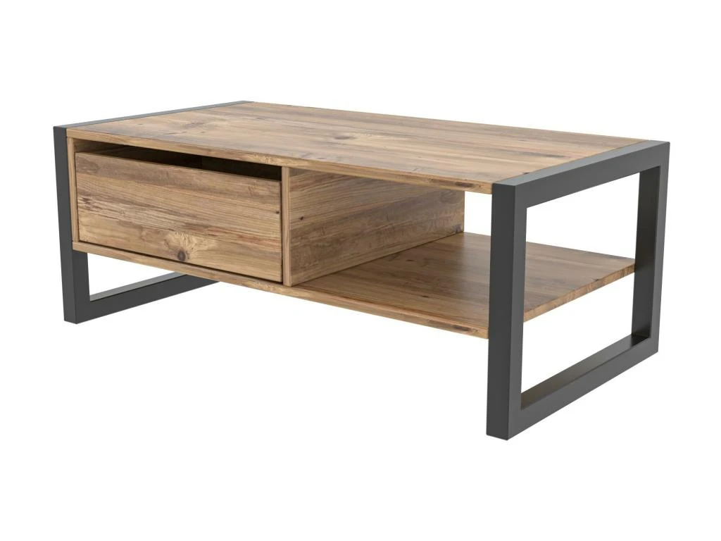 Tables Basses Tajo, Structure Et Le Support Fabriquées En Métal En Couleur Pin Atlantique Noir. 105x40x55cm 4 Tables Basses Tajo, Structure Et Le Support Fabriquées En Métal En Couleur Pin Atlantique Noir. 105x40x55cm – Image 2