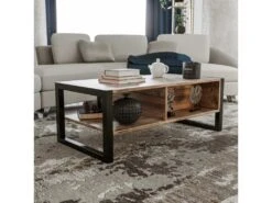 Tables Basses Tajo, Structure Et Le Support Fabriquées En Métal En Couleur Pin Atlantique Noir. 105x40x55cm 11 Tables Basses Tajo, Structure Et Le Support Fabriquées En Métal En Couleur Pin Atlantique Noir. 105x40x55cm -Meubles Soldes Boutique table basse 12358885