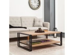 Tables Basses Tajo, Structure Et Le Support Fabriquées En Métal En Couleur Pin Atlantique Noir. 110x40x70cm 8 Tables Basses Tajo, Structure Et Le Support Fabriquées En Métal En Couleur Pin Atlantique Noir. 110x40x70cm -Meubles Soldes Boutique table basse 12359183