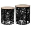 Lot De 2 Tables Basses Noires D'appoint Dimensions : 35x35x40 Cm -Meubles Soldes Boutique table basse 12988603
