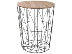 Table D'appoint Noire Dimensions 47x47x57cm
