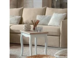 Set De 2 Tables D'appoint Coloris Blanc Dimensions L. 60 X P. 38 X H. 22,5" -Meubles Soldes Boutique table basse 12988663
