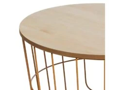 Table à Café En Métal Moutarde Et Plateau En Bois H 38 Cm 7 Table à Café En Métal Moutarde Et Plateau En Bois H 38 Cm -Meubles Soldes Boutique table basse 13464731