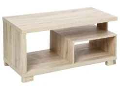 Table Basse Beige Avec Niches 80 X 40 X H 40 Cm