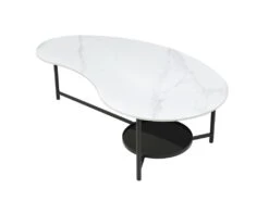 Table Basse Avec 1 étagère - Céramique, Verre Et Métal - Effet Marbre Blanc Et Noir - MURIENA 12 Table Basse Avec 1 étagère - Céramique, Verre Et Métal - Effet Marbre Blanc Et Noir - MURIENA -Meubles Soldes Boutique table basse 14289979
