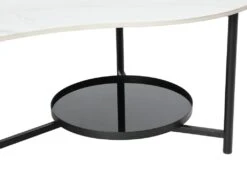 Table Basse Avec 1 étagère - Céramique, Verre Et Métal - Effet Marbre Blanc Et Noir - MURIENA 15 Table Basse Avec 1 étagère - Céramique, Verre Et Métal - Effet Marbre Blanc Et Noir - MURIENA -Meubles Soldes Boutique table basse 14289981