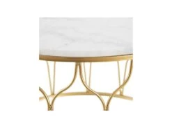 Tables Basses Gigognes Marbre Blanc/Doré - AMILI -Meubles Soldes Boutique table basse 17626977