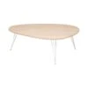 Table Basse En Bois Et Pieds En Métal Blanc 112 X 80 X H 40 Cm -Meubles Soldes Boutique table basse 19159461