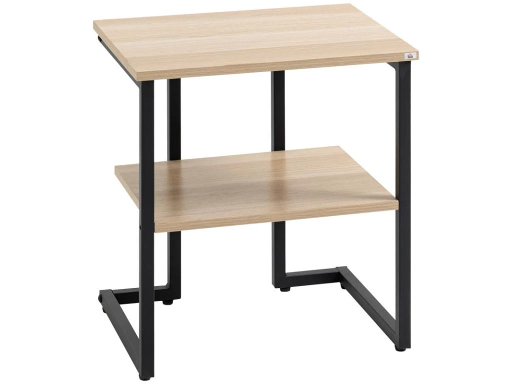 Table D'appoint 2 Plateaux FLORENCE Bois Et Métal Noir 3 Table D'appoint 2 Plateaux FLORENCE Bois Et Métal Noir