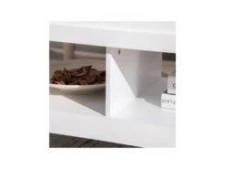 Table Basse Relevable ULYSSE Blanc Et Aspect Marbre -Meubles Soldes Boutique table basse 19186411