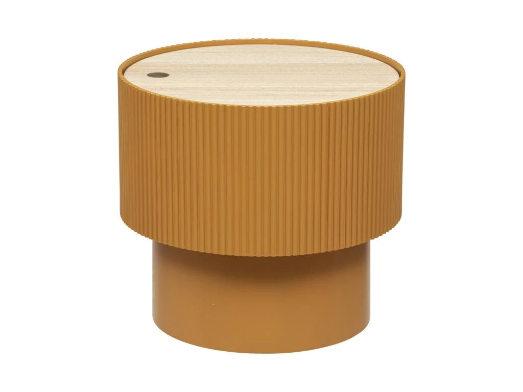 Table à Café Avec Coffre De Rangement En Bois Peint Moutarde D 38,5 X H 35 Cm 3 Table à Café Avec Coffre De Rangement En Bois Peint Moutarde D 38,5 X H 35 Cm