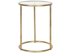 Table D'appoint Or Et Transparent 38 X 38 X 50.03 Cm - Corene