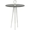 Table D'appoint Argent Et Noir 45 X 45 X 67.31 Cm - Deetta -Meubles Soldes Boutique table basse 21029495