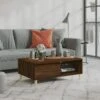 Table Basse Chêne Marron 90x60x35 Cm Aggloméré