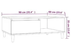 Table Basse Chêne Marron 90x60x35 Cm Aggloméré 19 Table Basse Chêne Marron 90x60x35 Cm Aggloméré -Meubles Soldes Boutique table basse 21074371