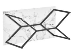 Table Basse Scandinave Avec Effet Marbre - Base En Métal - Blanc 9 Table Basse Scandinave Avec Effet Marbre - Base En Métal - Blanc -Meubles Soldes Boutique table basse 21134473