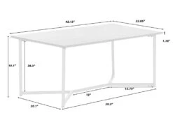 Table Basse Scandinave Avec Effet Marbre - Base En Métal - Blanc 11 Table Basse Scandinave Avec Effet Marbre - Base En Métal - Blanc -Meubles Soldes Boutique table basse 21134477