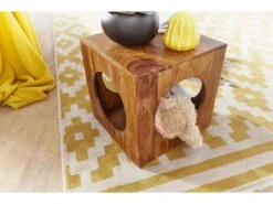 Table D'appoint Bois Massif 35x35x35cm Bout De Canapé Table De Salon 14 Table D'appoint Bois Massif 35x35x35cm Bout De Canapé Table De Salon -Meubles Soldes Boutique table basse 22255721