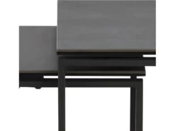 Kamma Ensemble De 3 Tables Gigognes, Noir. 14 Kamma Ensemble De 3 Tables Gigognes, Noir. -Meubles Soldes Boutique table basse 22357295