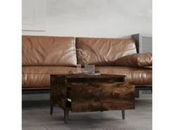 Tables D'appoint 2 Pcs Chêne Fumé 50x46x35 Cm Bois Ingénierie -Meubles Soldes Boutique table basse 22639789