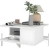 Table Basse Rectangle Pieds Métal Blanche 52 Cm 2 Table Basse Rectangle Pieds Métal Blanche 52 Cm -Meubles Soldes Boutique table basse 22969379