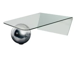 Table Basse MUNDO - Verre Trempé Et Acier -Meubles Soldes Boutique table basse 268337