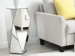 Table D'appoint En MDF Et Miroir - Coloris : Argent - SIGRID De Pascal MORABITO -Meubles Soldes Boutique table basse 578465