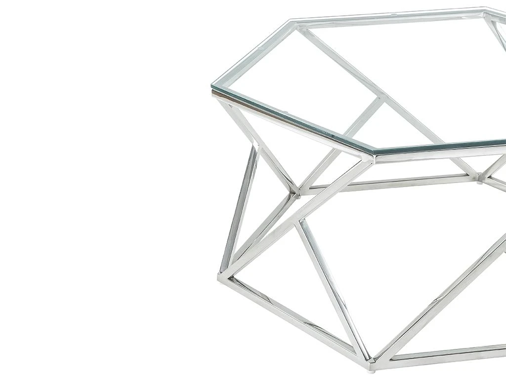 Table Basse En Verre Trempé Et Acier Inoxydable - Chrome - KERIANE De Pascal MORABITO 8 Table Basse En Verre Trempé Et Acier Inoxydable - Chrome - KERIANE De Pascal MORABITO – Image 6